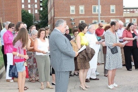 BB at the groundbreaking ceremony for Grace Episcopal Church in Muskogee, OK