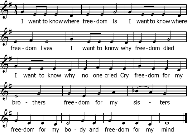 I Want to Know Where Freedom Is